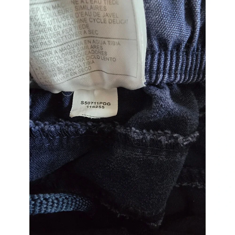 Vintage Nike Cargo Shorts Mens L Blue Raw Hem Elastic Waist Drawstring Y2K *Read